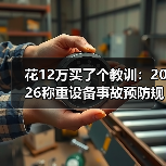 花12万买了个教训：2026称重设备事故预防规范，建议你先看完（图3）