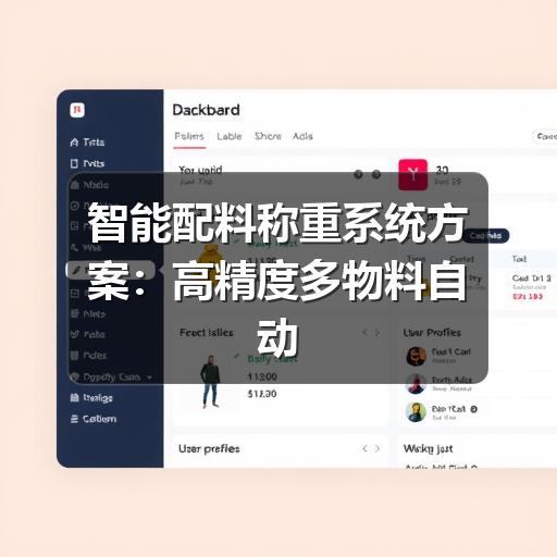 智能配料称重系统方案：高精度多物料自动配比的核心实现