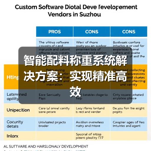智能配料称重系统解决方案:实现精准高效生产管理(图2) 智能配料称重系统解决方案:实现精准高效生产管理