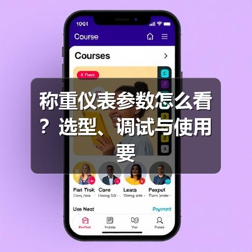 称重仪表参数怎么看？选型、调试与使用要点说明