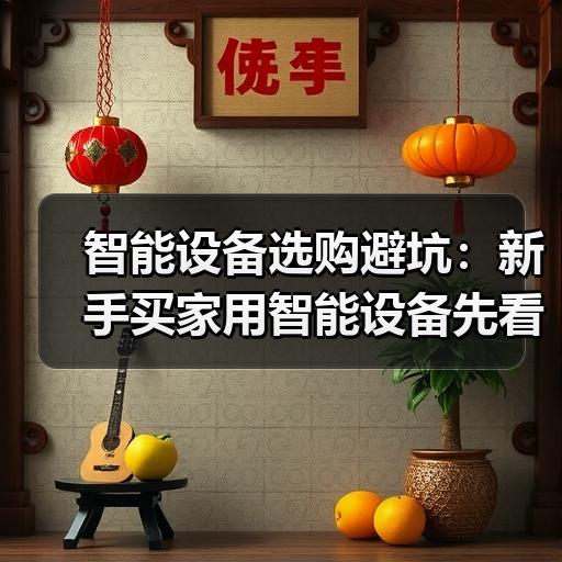智能设备选购避坑：新手买家用智能设备先看这几个判断标准